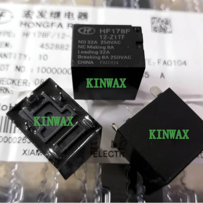 HF178F-T/12-H1TF 功率继电器 耐高温12V 24V 32A常开4脚