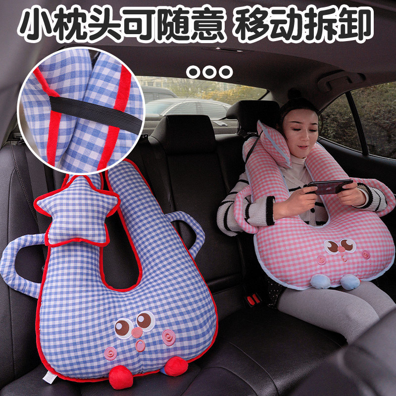 Almohada Cervical para Cinturón de Seguridad de Peluche Protector para Automóvil image 3