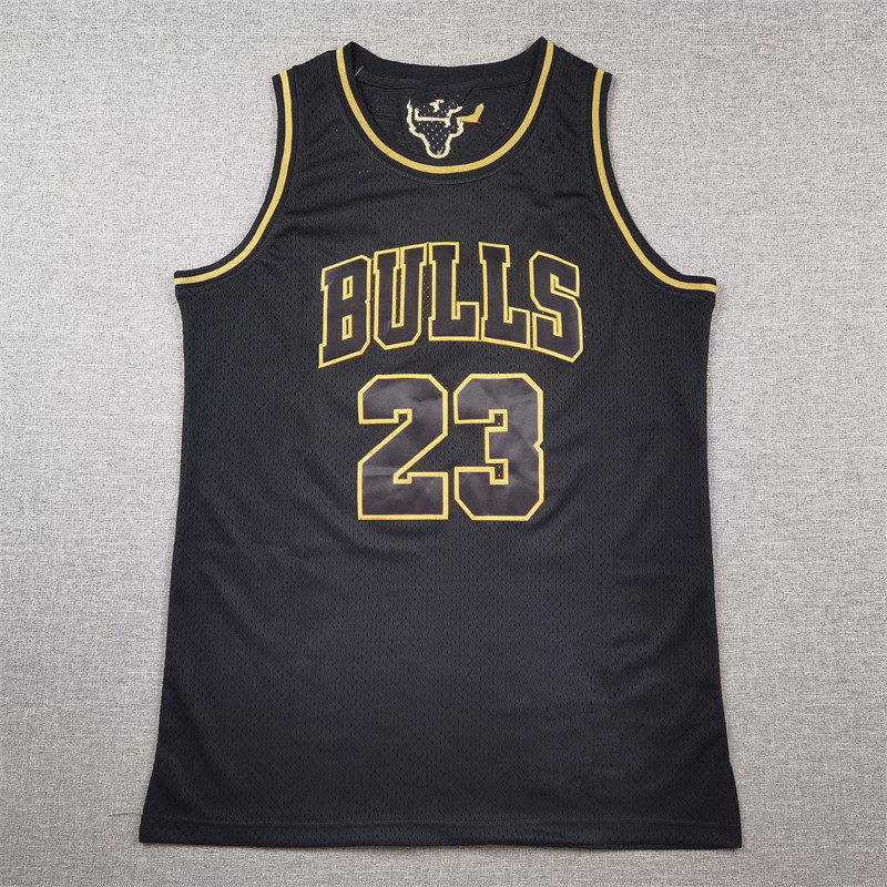 Bulls 23 Retro All-Black Jordan Bulls 23 Jersey Embroidered Basketball Uniform Mesh Ready-Made Cross-Border Delivery Bulls 23 Retro All-Black Jordan Bulls 23 Jersey Embroidered Basketball Uniform Mesh Ready-Made Cross-Border Delivery