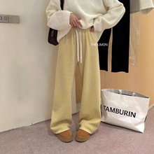 垂感糯米裤2025女秋冬新款高腰显瘦休闲裤直筒拖地长裤宽松阔腿裤