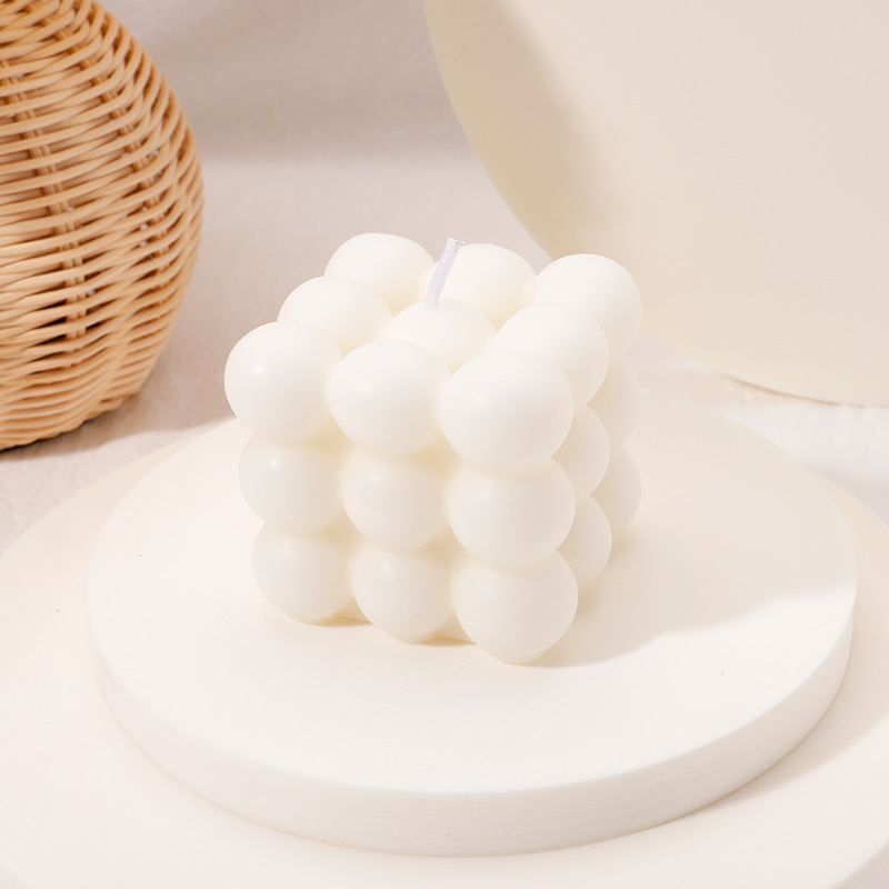 Blanco * blanco lechoso vainilla sabor tierra cubo vela nota caja