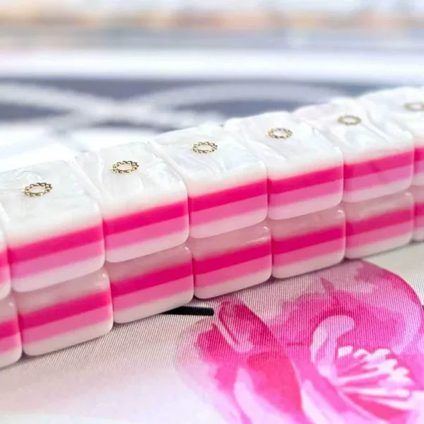 Pink Perfume American Mahjong American Luxury Acrylic Mahjong Set for Leisure and Entertainment Mahjong Tools Wholesale