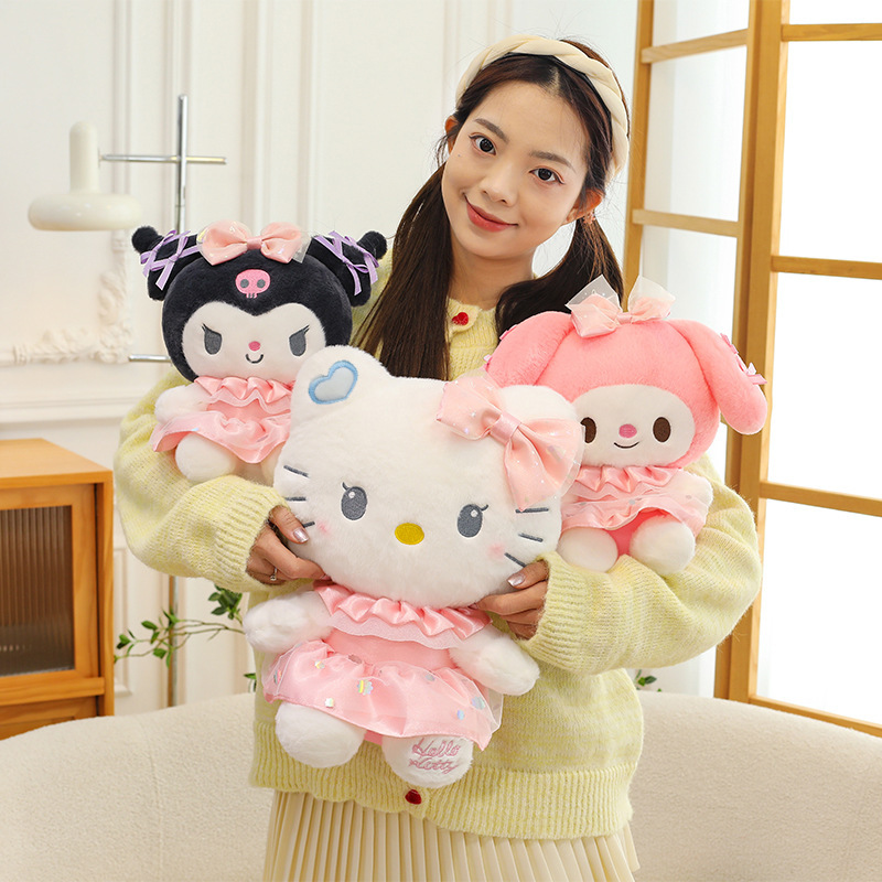 新しいクリエイティブガーゼシリーズクロミ KT 猫メロディー人形ぬいぐるみ人形かわいいギフト|undefined