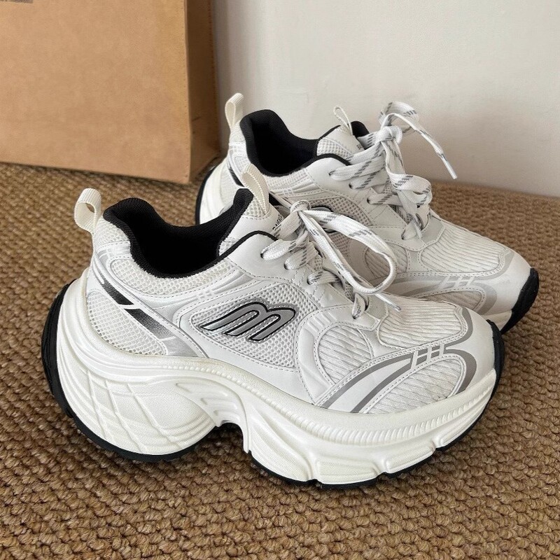 Zhao Lusi with Torre Shoes Women 2024 New Spring and Autumn Fried Street Thick Bottom Joker Super Fire Retro Casual sneaker