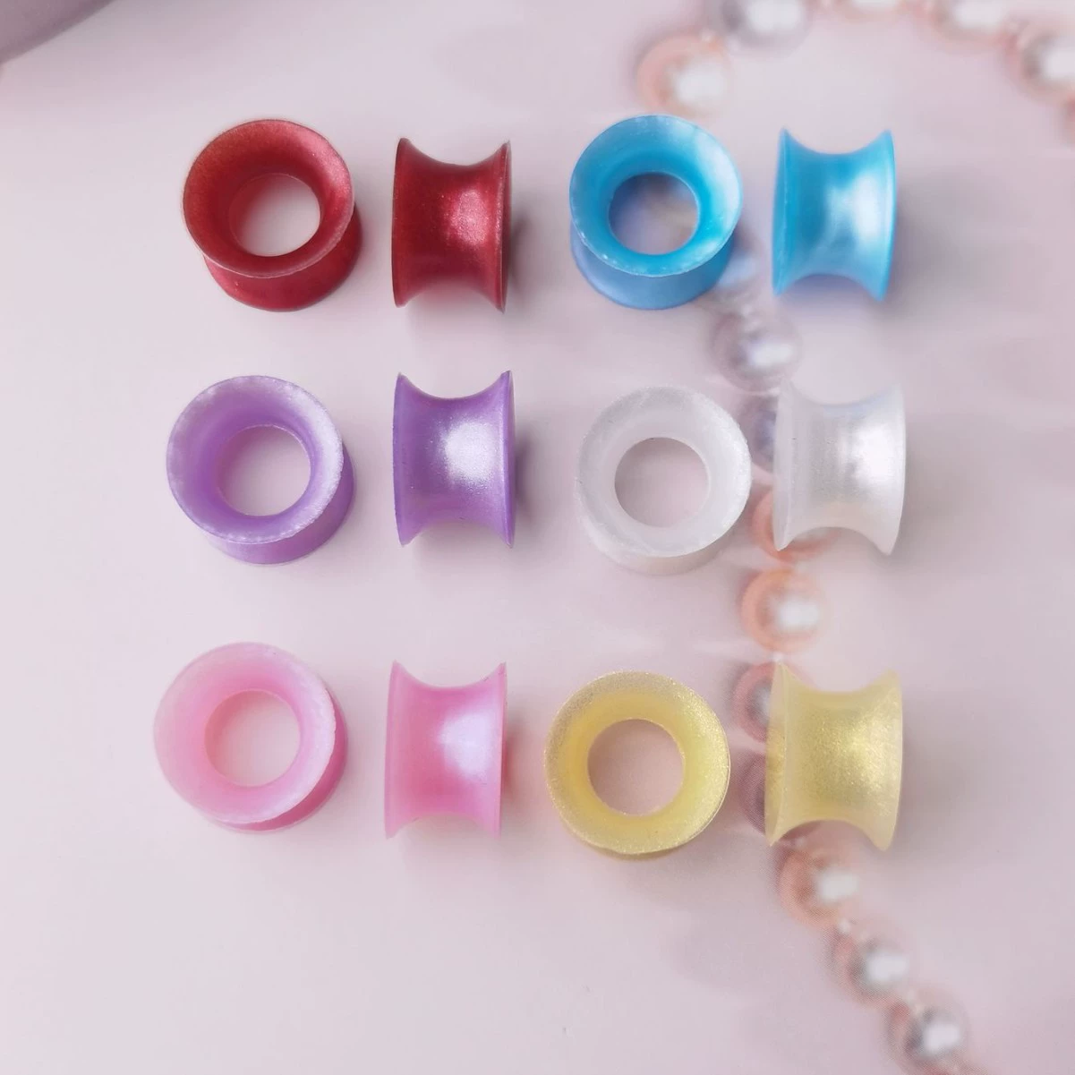 Трансграничный тренд силиконовая ушная раковина новый жемчуг красочная серия пирсинг ювелирных изделий моды ушей