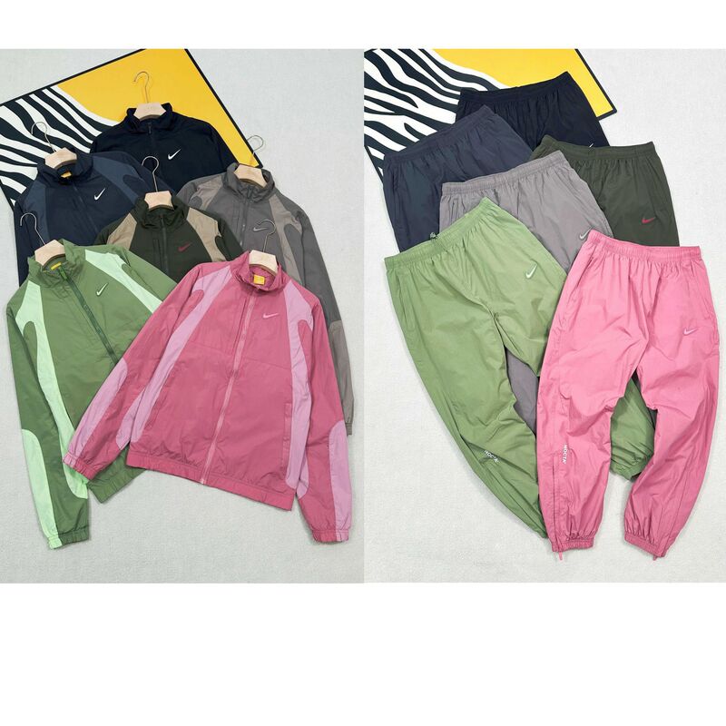 Nocta Collaboration Spring Woven Stand-Collar Casual Sports Jacket and Loose-Fit Sports Pants Set