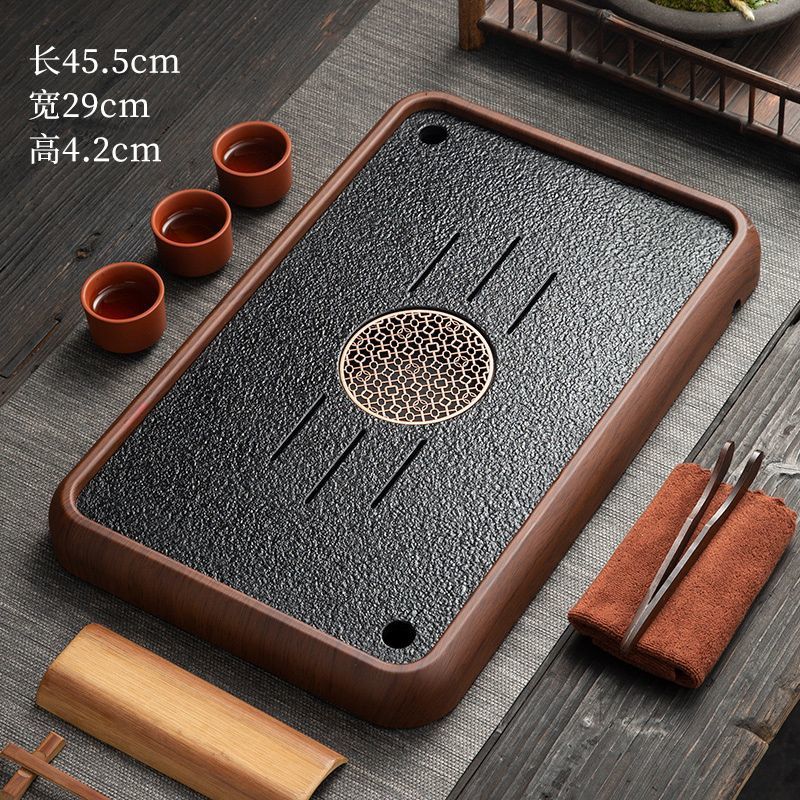 2025 nuevo estilo imitación Wujinishi bandeja de té mesa de té juego de té pequeño bandeja de drenaje mesa de burbujas secas bandeja de té para el hogar