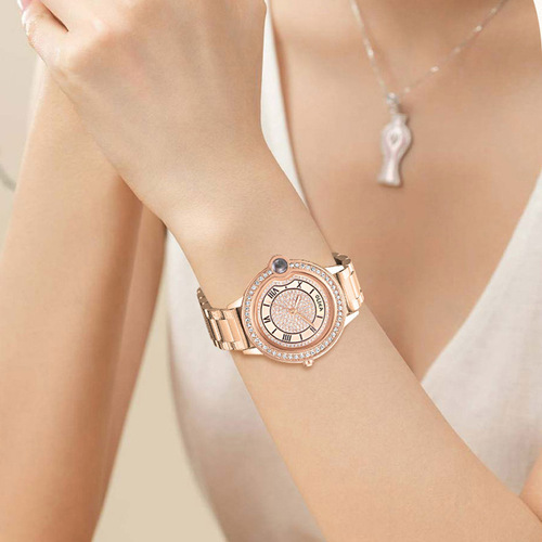 watchFashion women express love confession balloon ladies watchLight luxury diamond waterproof steel band quartz watch