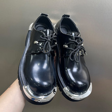 休闲年轻人秋冬高级感男鞋大头德比百搭时尚小众金属鞋89711-N