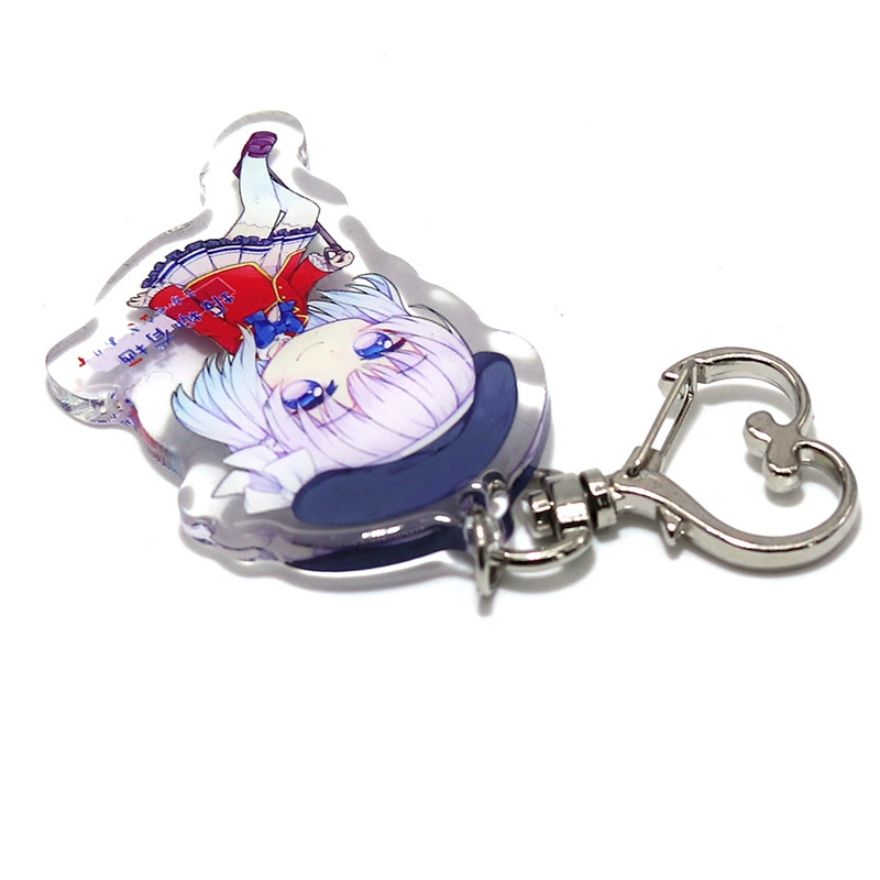 Acrylic creative cartoon keychain, pendant for keys, custom-made