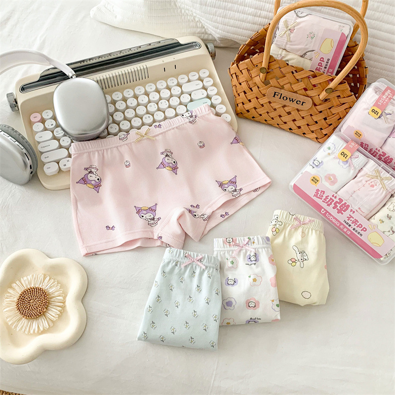 Tongbeijia 7A Antibacterial Bottom Crotch Super Elastic Cotton Mo Kidsren's Underwear Boys and Girls Boxer Briefs Do Not Pinch the Buttocks