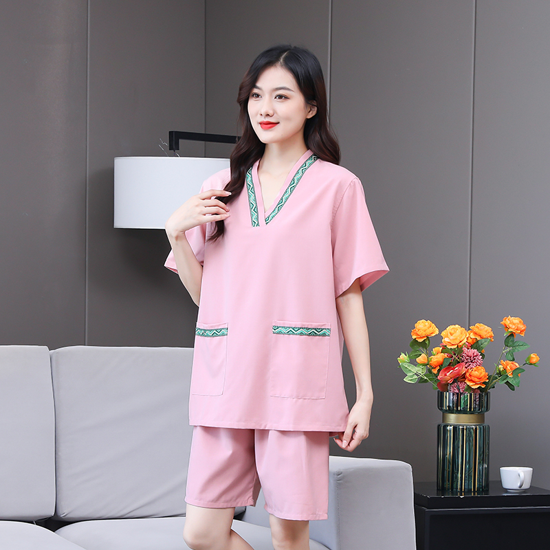 9CQ62024 새로운 공마 칸 김이 나는 의류 여성 커플 플러스 사이즈 남성 사우나 의류 발 치료 가게 목욕 마사지 목욕