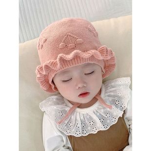 Baby Hat Winter Baby Girl Korean Princess Style Wool Hat Autumn and Winter Cute Girl Baby Ear Protection Hat