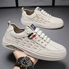 Demi-season white shoes for leisure, sneakers, footwear