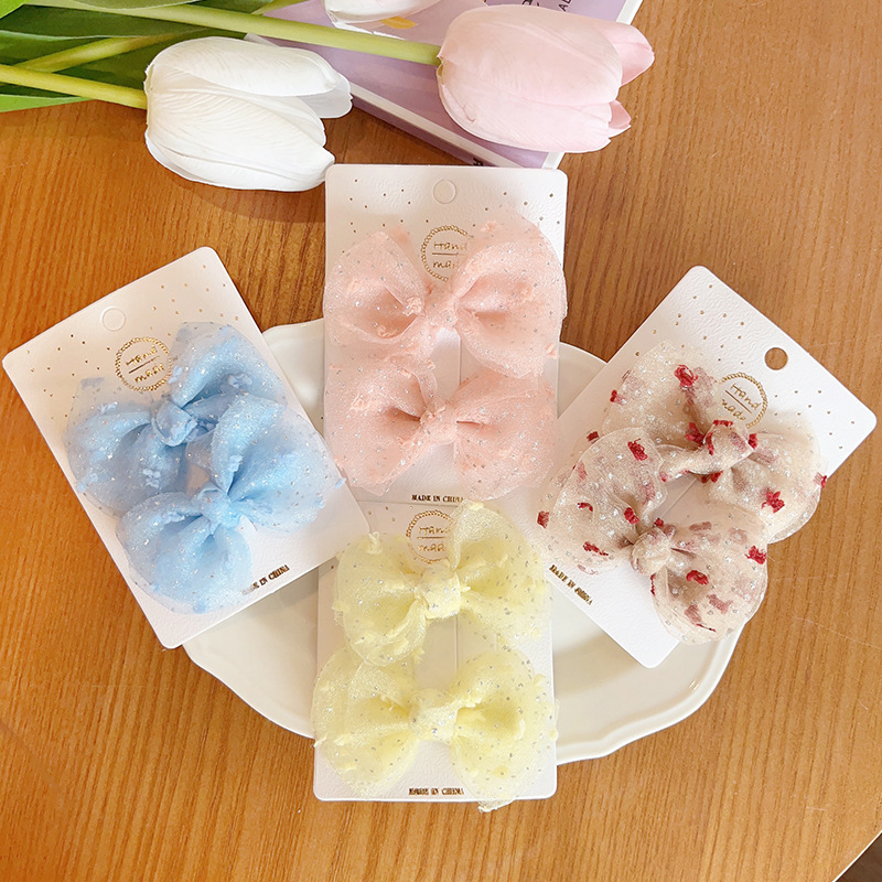 Corea del Sur accesorios para el cabello niñas arco accesorios para el cabello dorado hilo princesa bebé pequeño tamaño horquilla niños lindos horquilla