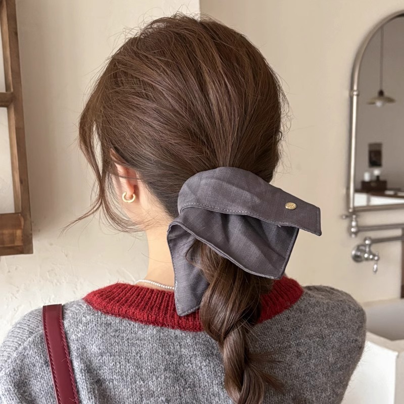 Anillo de cabello de intestino grande francés toallas cuadradas otoño invierno baja cuerda de cola de caballo correa de cuero cabello adornamiento de cabello de mujer dulce cinturón de cabello de alta calidad