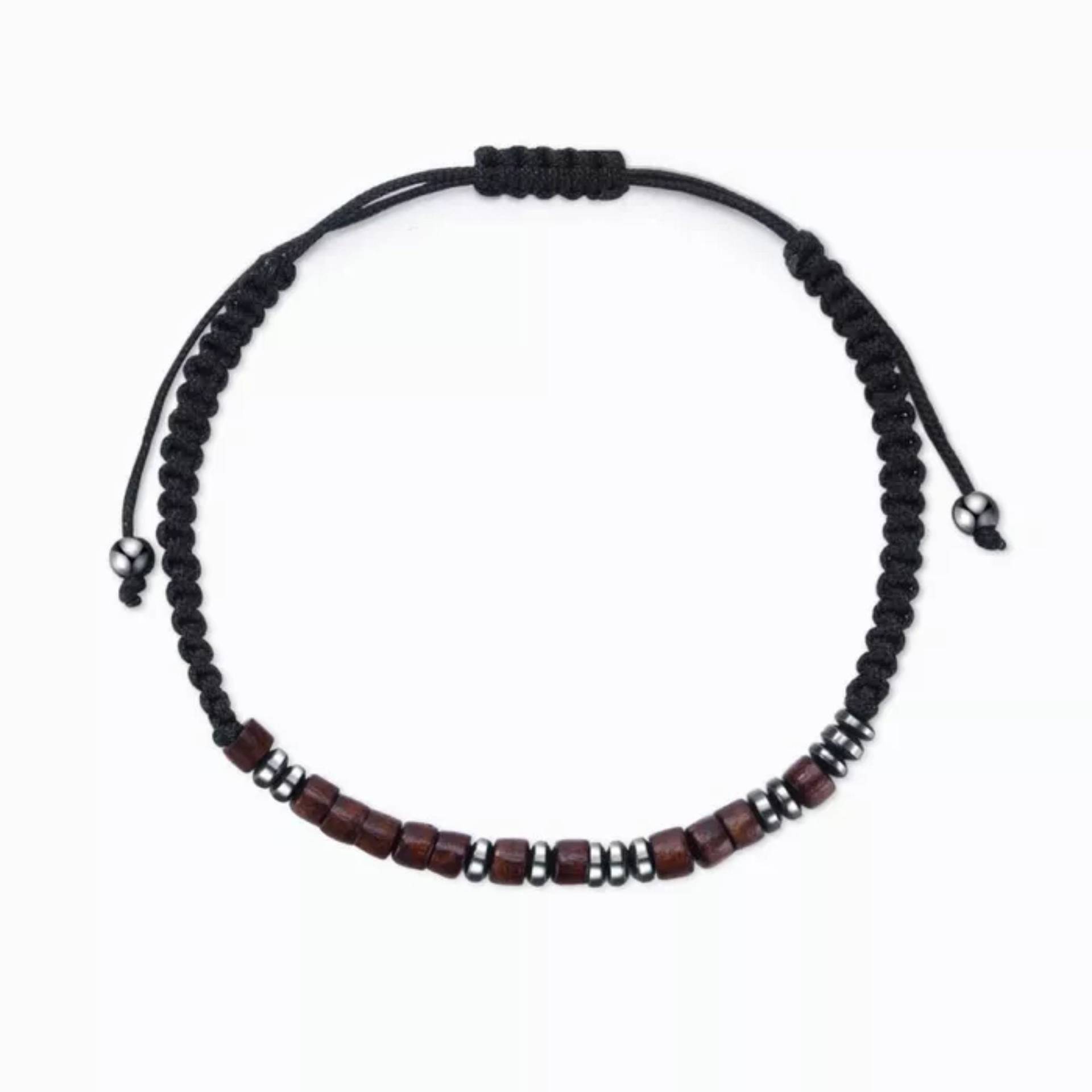 Retro Geometric natural stone Wood rope Menu0027S Bracelets