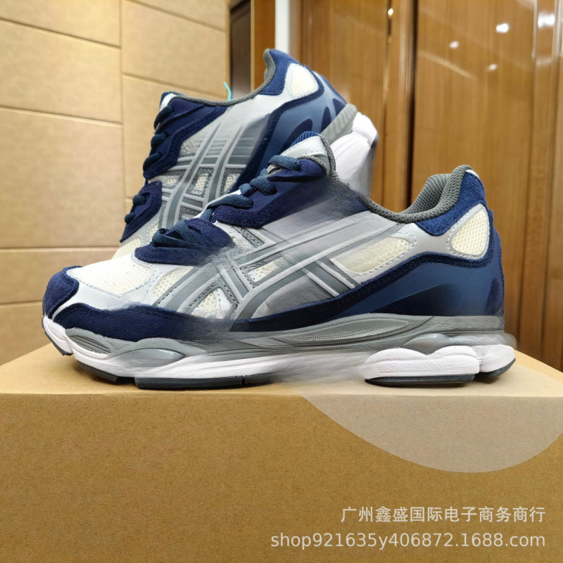 純粋なオリジナル莆田の新しい Gel-NYC ロートップ ランニング シューズ、耐摩耗性スプライシング メッシュ、通気性のあるお父さん靴、滑り止めとクッション性|undefined