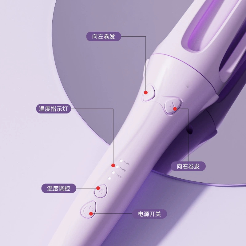 Automatic 32 mm Curling Wand, Ionic Large-Roll Hair Curler, Gentle Continuous Styling