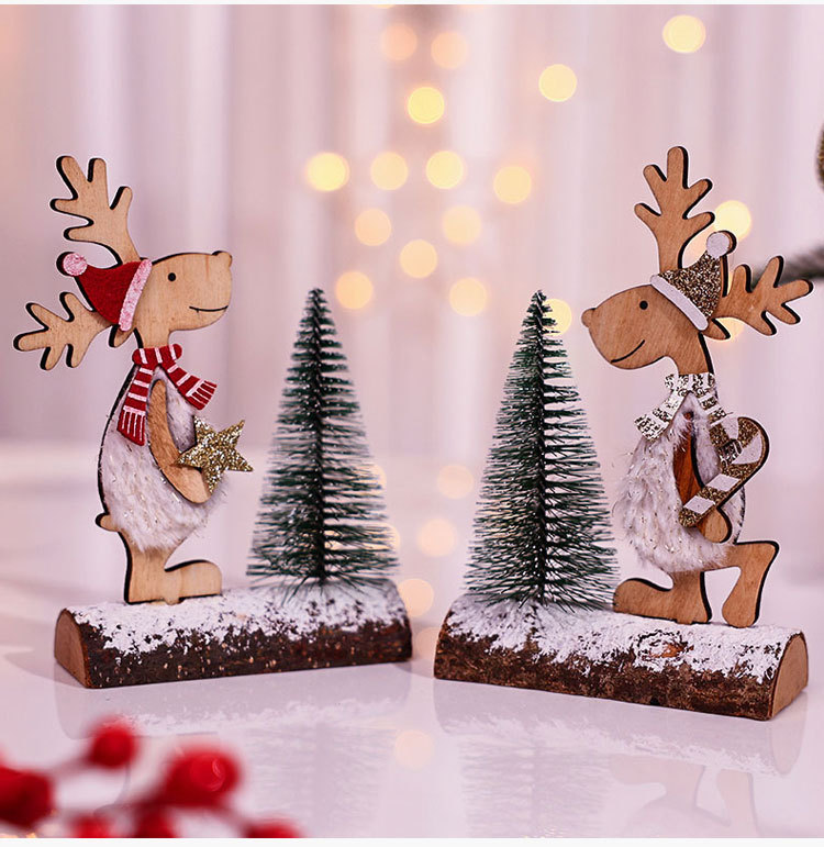 Christmas Fashion Elk Wood Party Decorative Props display picture 5