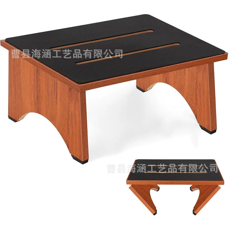 Деревянная складная подставка для ног под стол, офисная подставка для ног на носочках, складная деревянная подставка для ног для пожилых людей, прямые поставки с фабрики