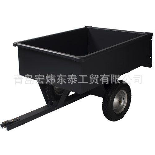 5Cube Steel Trailer dump Cart花园工具车拖拉机倾倒式翻斗拖车