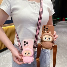 适用三星note20斜跨手机壳A16跨境S25FE可爱拉布布卡通零钱包S24