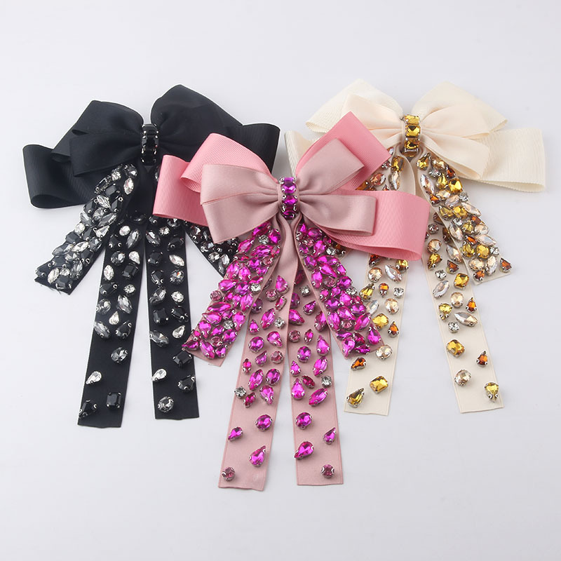 Fashion Rhinestones Long Full Diamond Bow Hairpins Hair Accessories display picture 1