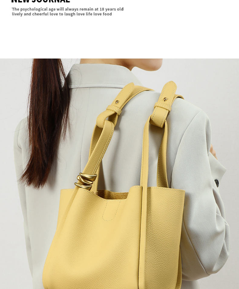 Women’s Bags this year's popular new style versatile bucket bag, niche designer genuine leather hand held vegetable basket_voghion.com