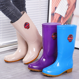 Labor Protection King 43 extra large size women's rain boots high tube non-slip beef bottom rain boots kitchen cleaning work women's water shoes rubber shoes
