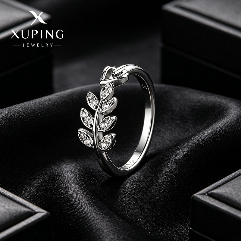 Xuping simple estilo japonés coreano ins amor anillo de trigo nicho diseño diario fácil de llevar lujoso temperamento ligero joyas de mano para mujeres