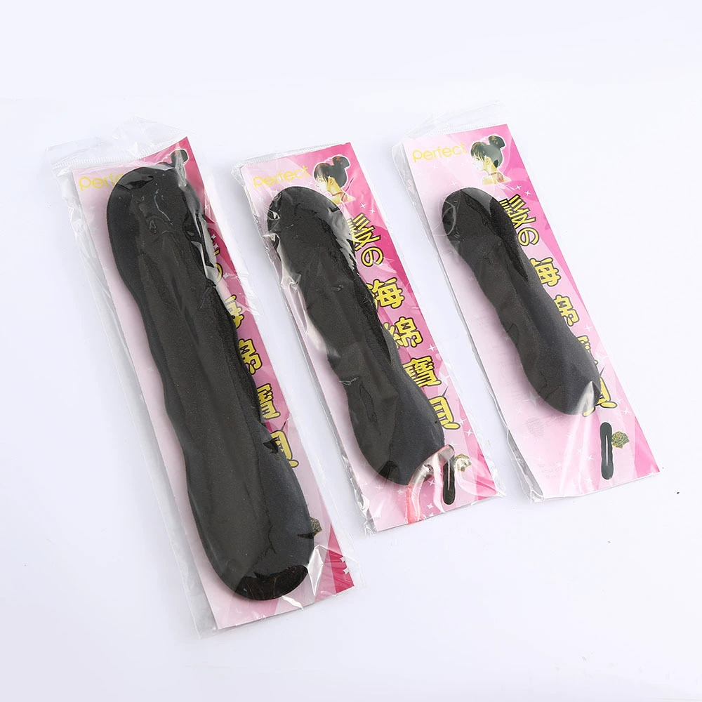 Инструмент для создания пучка из черной пушистой губки, аксессуар для волос, палочка для волос, оптовая продажа от производителя