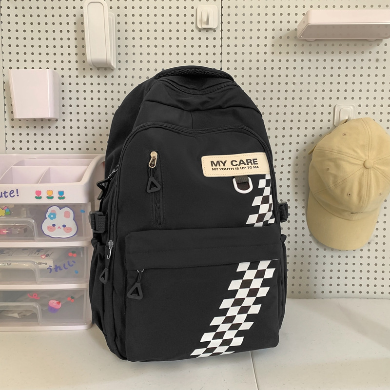 Mochila escolar transfronteriza masculina mochila de estudiante de secundaria para reducir la carga de gran capacidad mochila de computadora de 15,6 pulgadas hembra