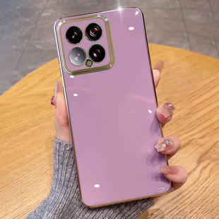 Применяет Xiaomi 15 чехол для телефона объектив все включено с прямым покрытием Xiaomi 14TPro сплошной цвет мягкий чехол для защиты