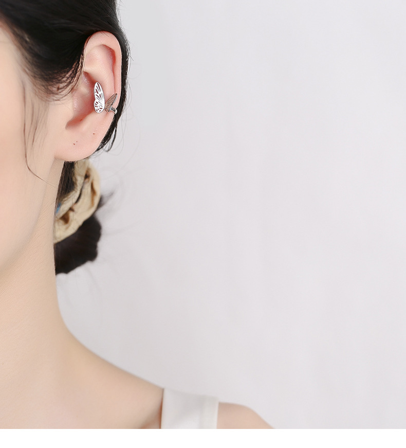 4g Weight Ear Cuffs Classification 1 Piece Quantity 1 Piece 925 Sterling Silver Butterfly Ear Cuffs