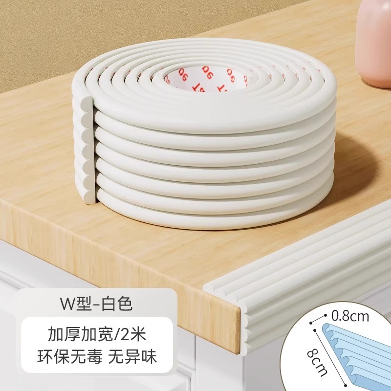 Nâng cấp keo hàng không dày không dính loại W-xanh trắng chống va đập / ✅5 mét, 10 góc chống va chạm cùng màu, không cần dán, không đánh dấu
