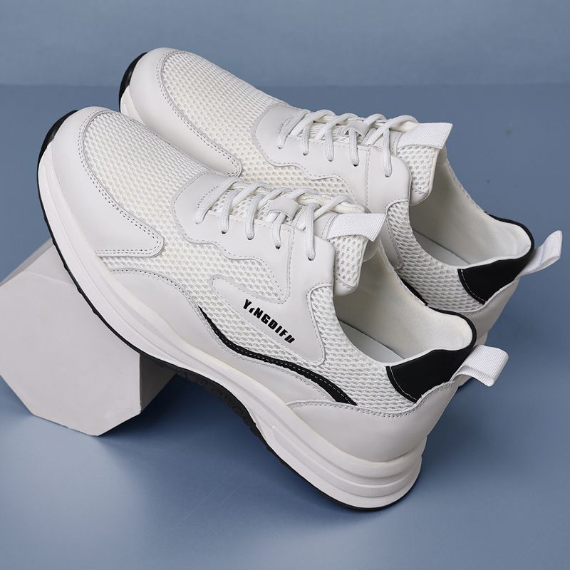 Leather summer white sneakers