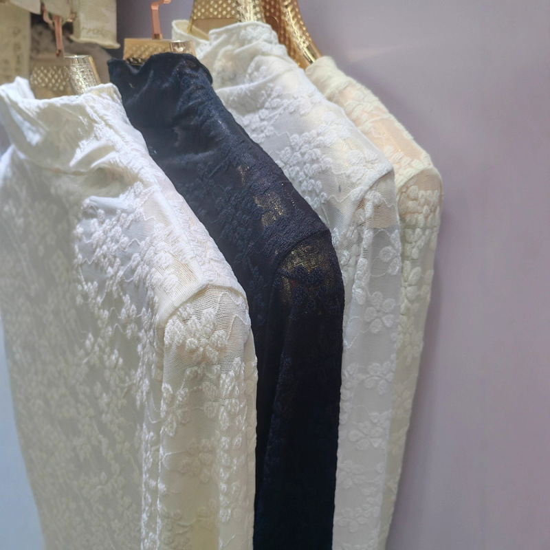 The Treasure of the Store, Lace Long-Sleeved Bottoming Shirt for Women, Spring and Autum New Style, High-End Western-Style Sweater with Inner Shirt Top The Treasure of the Store, Lace Long-Sleeved Bottoming Shirt for Women, Spring and Autum New Style, High-End Western-Style Sweater with Inner Shirt Top