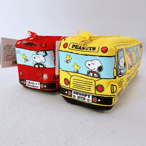 Japanese puppy bus style personality junior high school student pencil case cute pencil case large capacity stationery bag