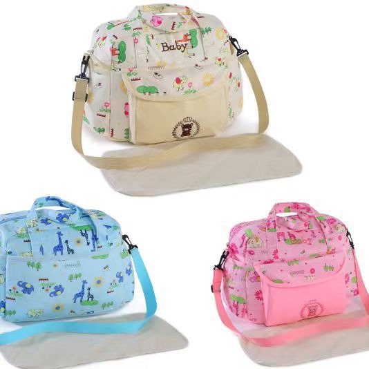 Amazon Cross-border New Mummy Bag Large Capacity Bear Flannel Maternal and Infant Bag Baby Mother Travel Mother Bag