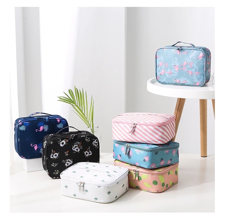 Retro Pastoral Multicolor Nylon Storage Bag Makeup Bags display picture 1