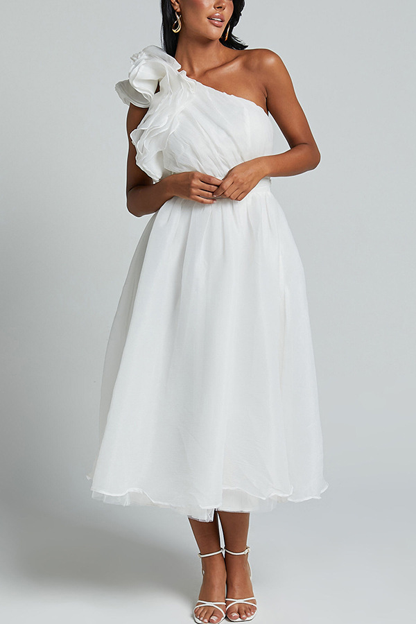 Sleeveless Sleeve Type Wholesale Women's Sexy Solid Color Beach Oblique Collar Sleeveless Sheath Dress
