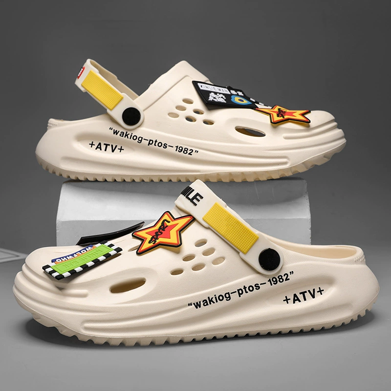 Обувь с дырочкой для мужчин на улице 2024 сетка красная эва топтать дерьмо