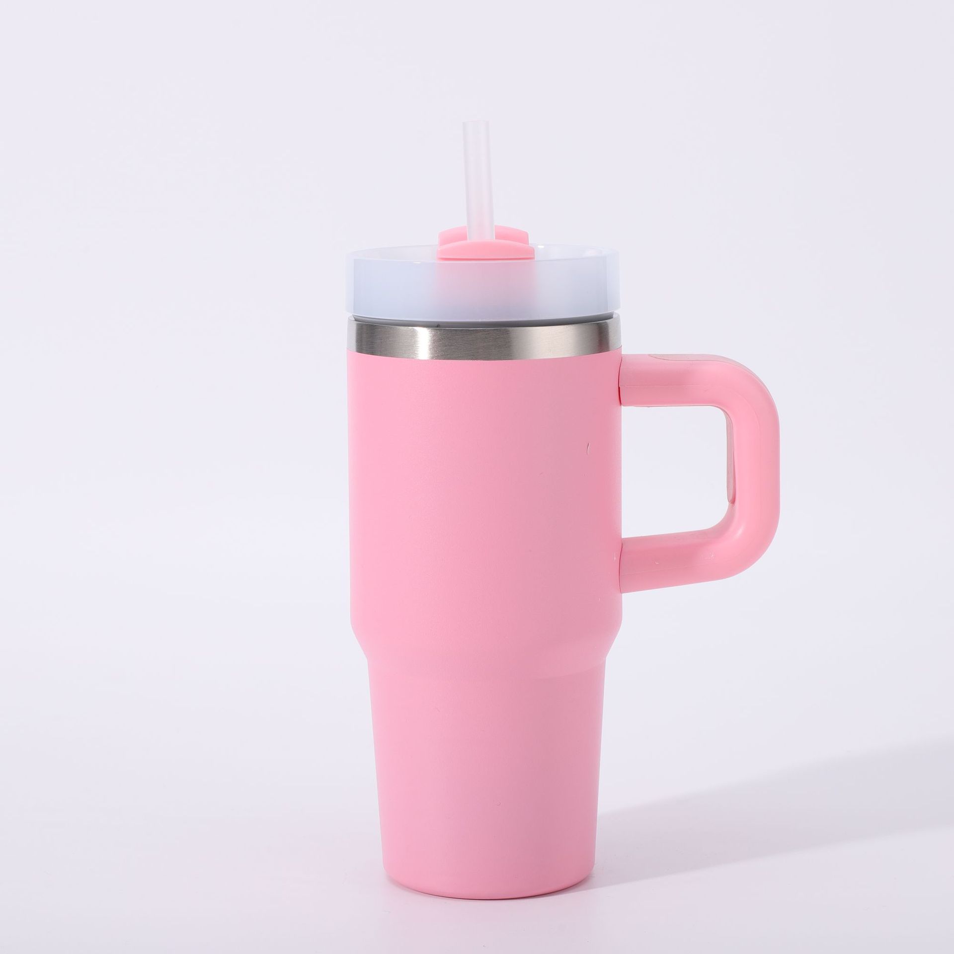 Stainless Steel Large Capacity Water Bottle With Straw For Ice_voghion.com