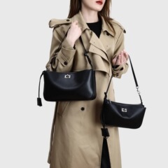 高級本革麻雀バッグニッチレディースバッグ新しいシンプルなレトロ多用途シングルショルダークロスボディバッグハンドバッグ卸売