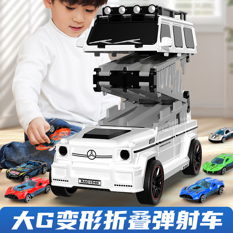 Alloy Storage Container Engineering Vehicle Deformation Large Truck Kidsren's Foldableing Track Ejection Car 6 Boys Toys 3 Years Old