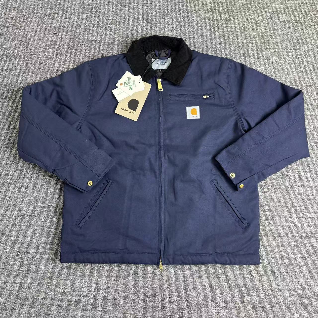 Carhartt J01 Detroit Jacket Heavy Canvas Washed Navy