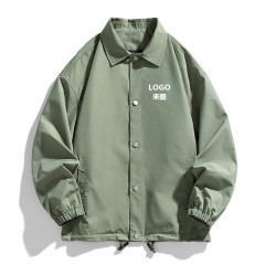 国境を越えた工装ジャケット男性の新型パイロット上着春のアメリカのコーチコート青少年が男性を襟をめくる