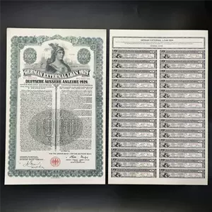 ธนบัตรที่ระลึกเรืองแสงเยอรมนี ปี 1924 ชุดธนบัตรหลัก+ใบรอง