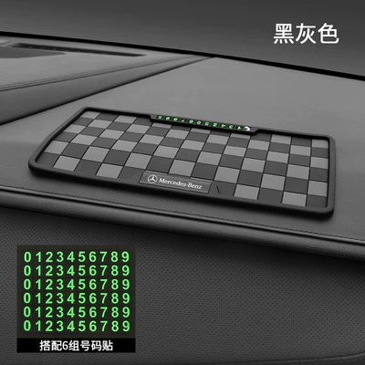 mat car storage mat — Anti-slip mat - diamond-anti-slip-mat-mercedes-benz-black-gray-with-number-plate
